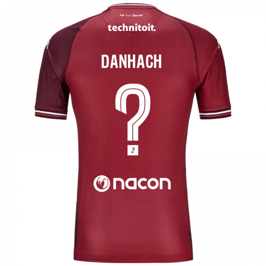 Criança Camisola Djebril Danhach #0 Granata Vermelho Principal 2024/25 Camisa