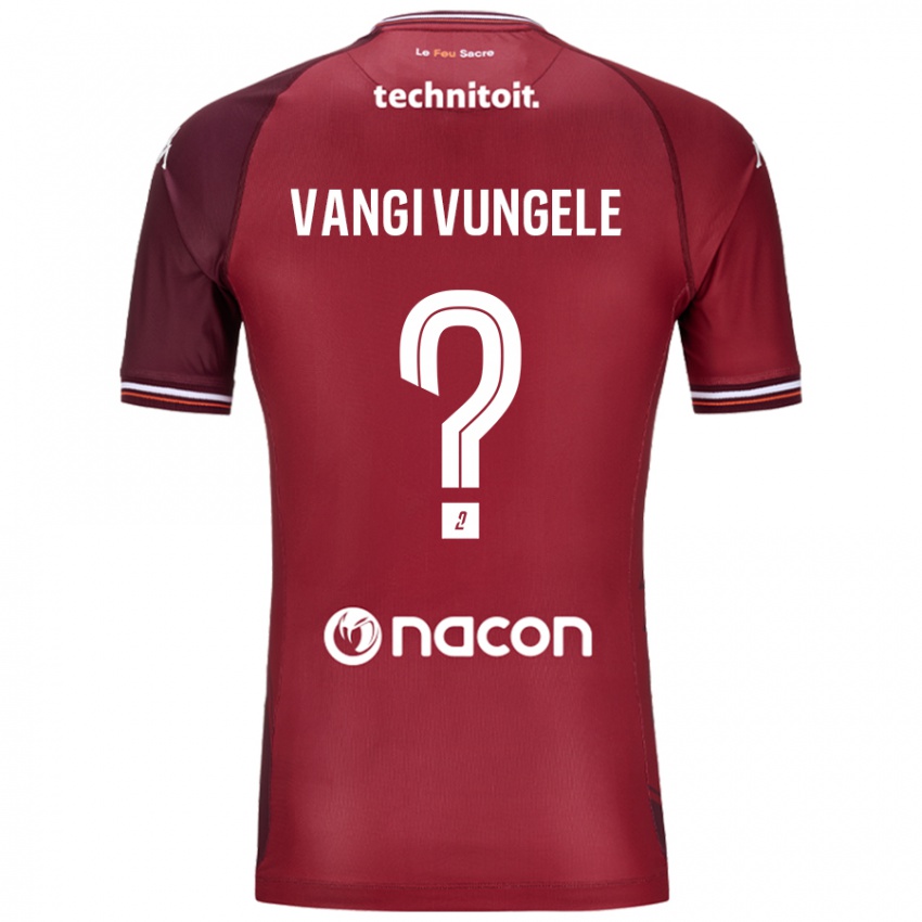 Criança Camisola Luzolo Vangi Vungele #0 Granata Vermelho Principal 2024/25 Camisa