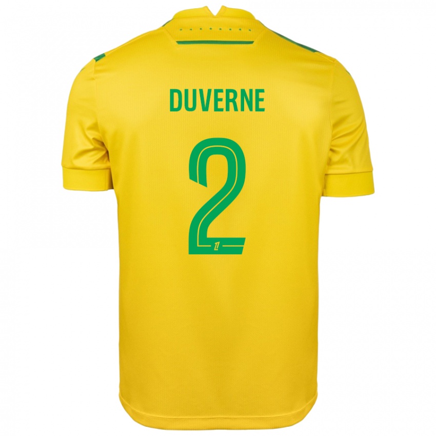 Criança Camisola Jean-Kévin Duverne #2 Verde Amarelo Principal 2024/25 Camisa