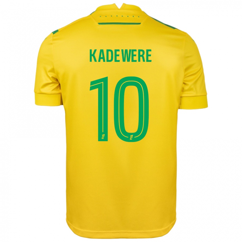 Criança Camisola Tino Kadewere #10 Verde Amarelo Principal 2024/25 Camisa