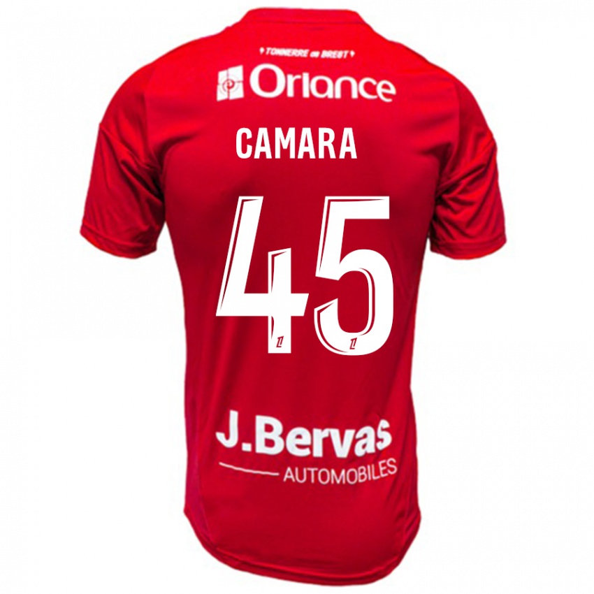 Criança Camisola Mahdi Camara #45 Branco Vermelho Principal 2024/25 Camisa