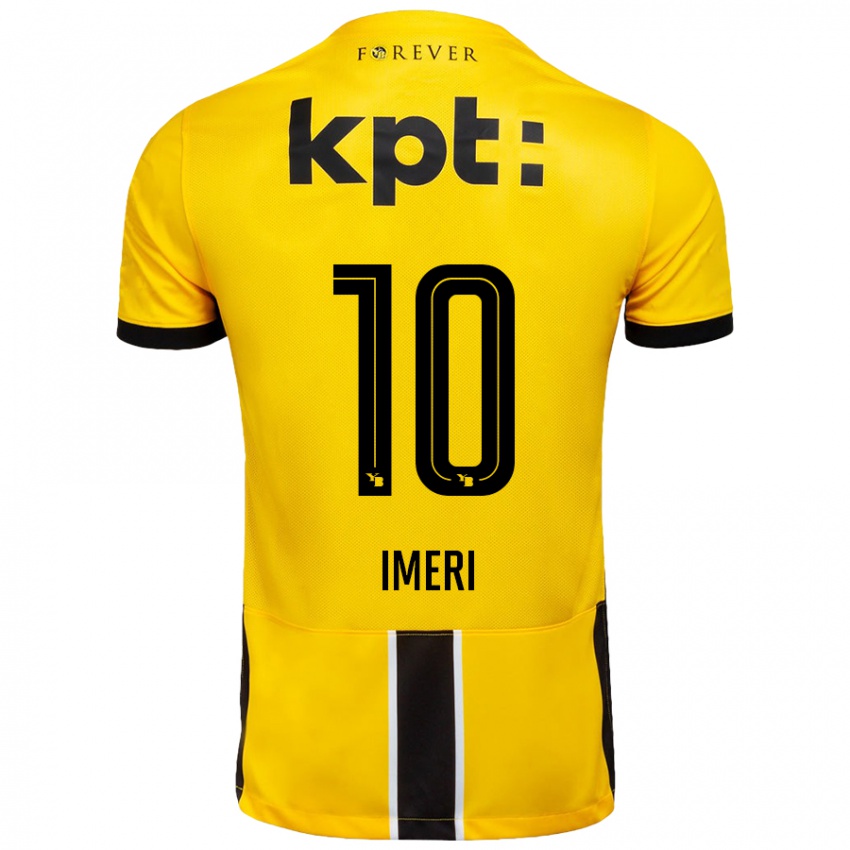 Criança Camisola Kastriot Imeri #10 Preto Amarelo Principal 2024/25 Camisa