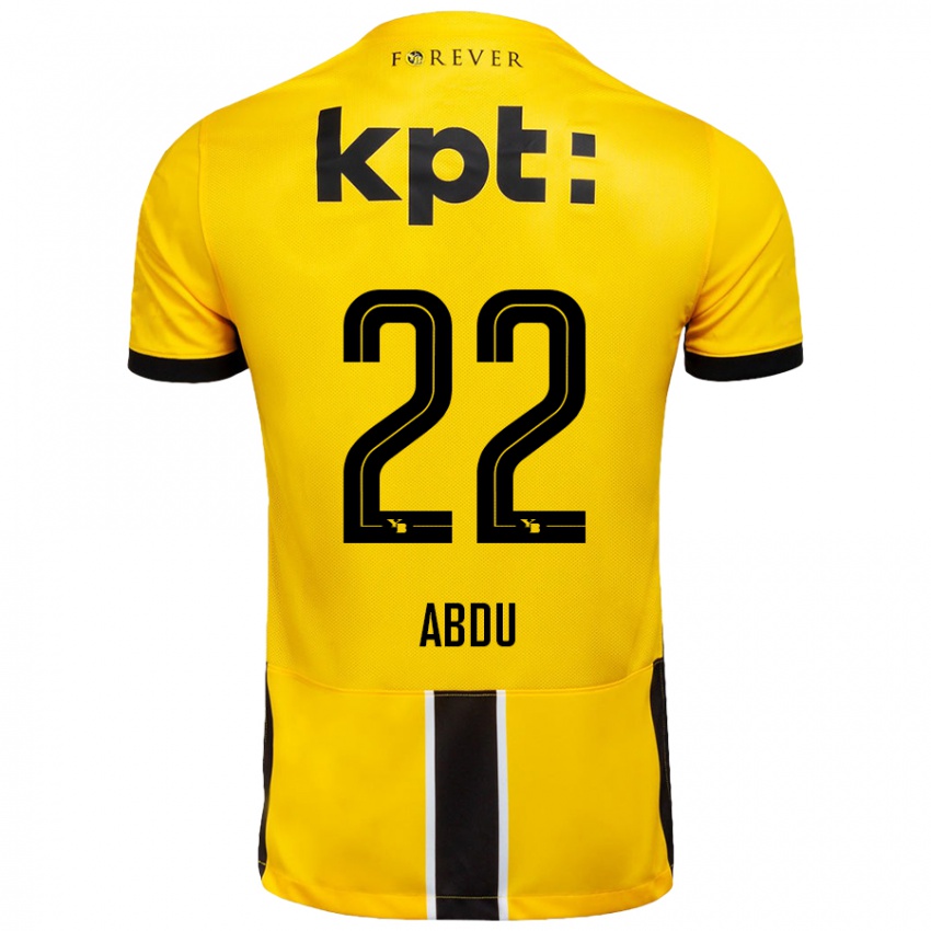 Criança Camisola Abdu Conté #22 Preto Amarelo Principal 2024/25 Camisa