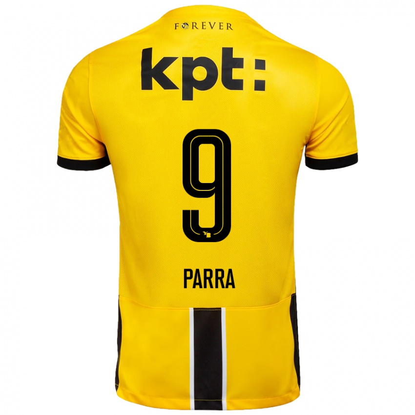 Criança Camisola Hugo Parra #9 Preto Amarelo Principal 2024/25 Camisa