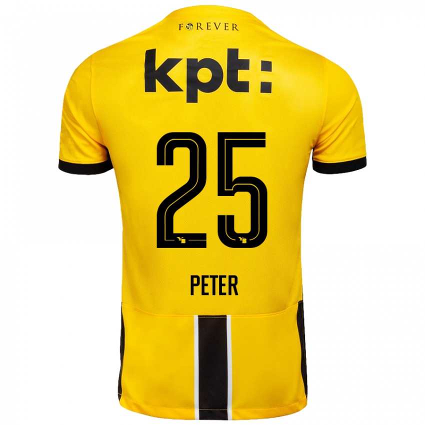 Criança Camisola Luc Peter #25 Preto Amarelo Principal 2024/25 Camisa