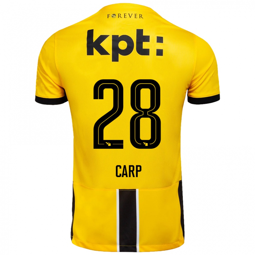 Criança Camisola Cristina Carp #28 Preto Amarelo Principal 2024/25 Camisa