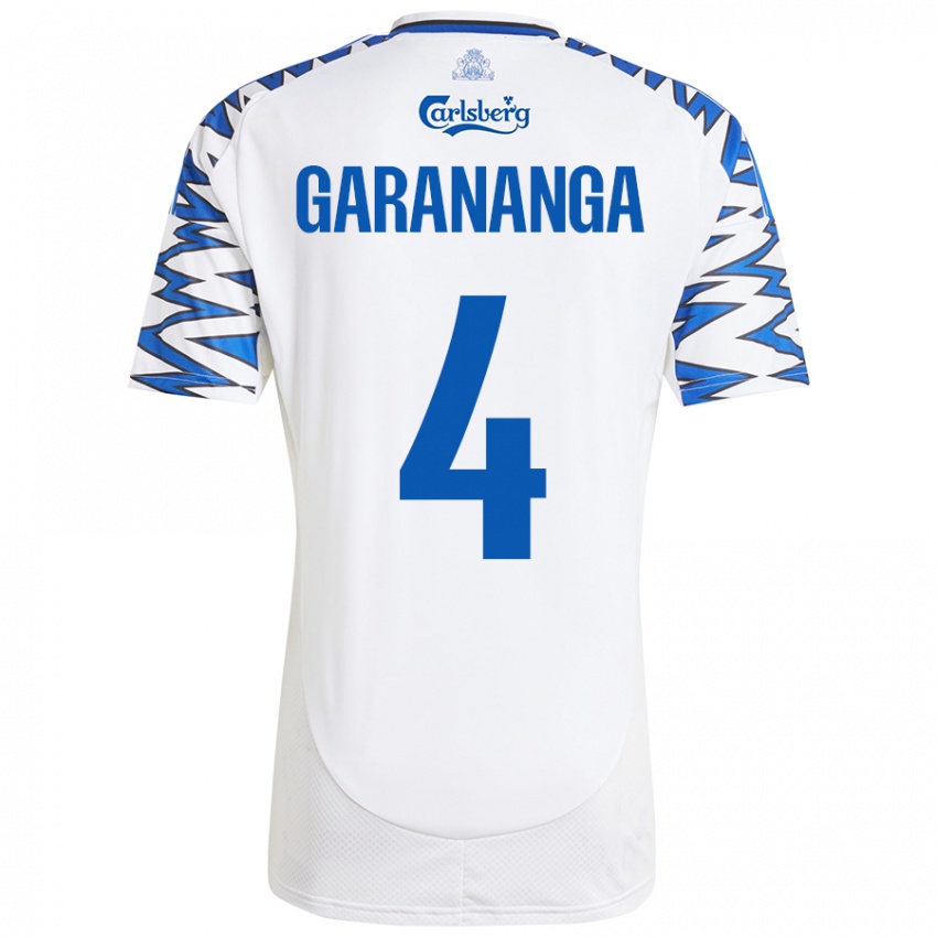 Criança Camisola Munashe Garananga #4 Céu Branco Azul Principal 2024/25 Camisa