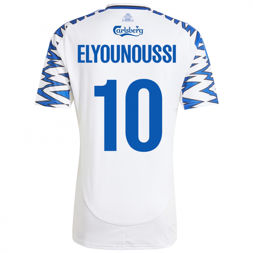 Criança Camisola Mohamed Elyounoussi #10 Céu Branco Azul Principal 2024/25 Camisa