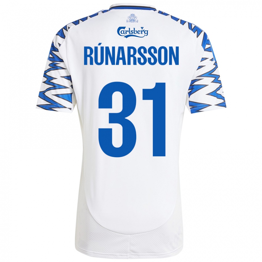 Criança Camisola Runar Alex Runarsson #31 Céu Branco Azul Principal 2024/25 Camisa