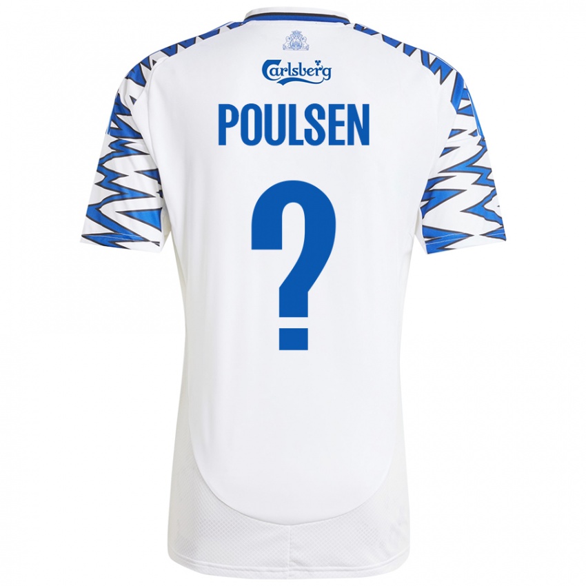 Criança Camisola Xander Poulsen #0 Céu Branco Azul Principal 2024/25 Camisa