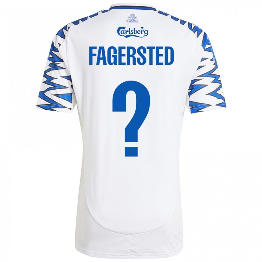 Criança Camisola Johan Fagersted #0 Céu Branco Azul Principal 2024/25 Camisa