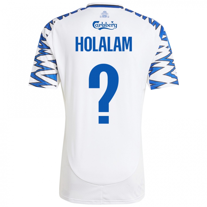 Criança Camisola Ishaq Holalam #0 Céu Branco Azul Principal 2024/25 Camisa