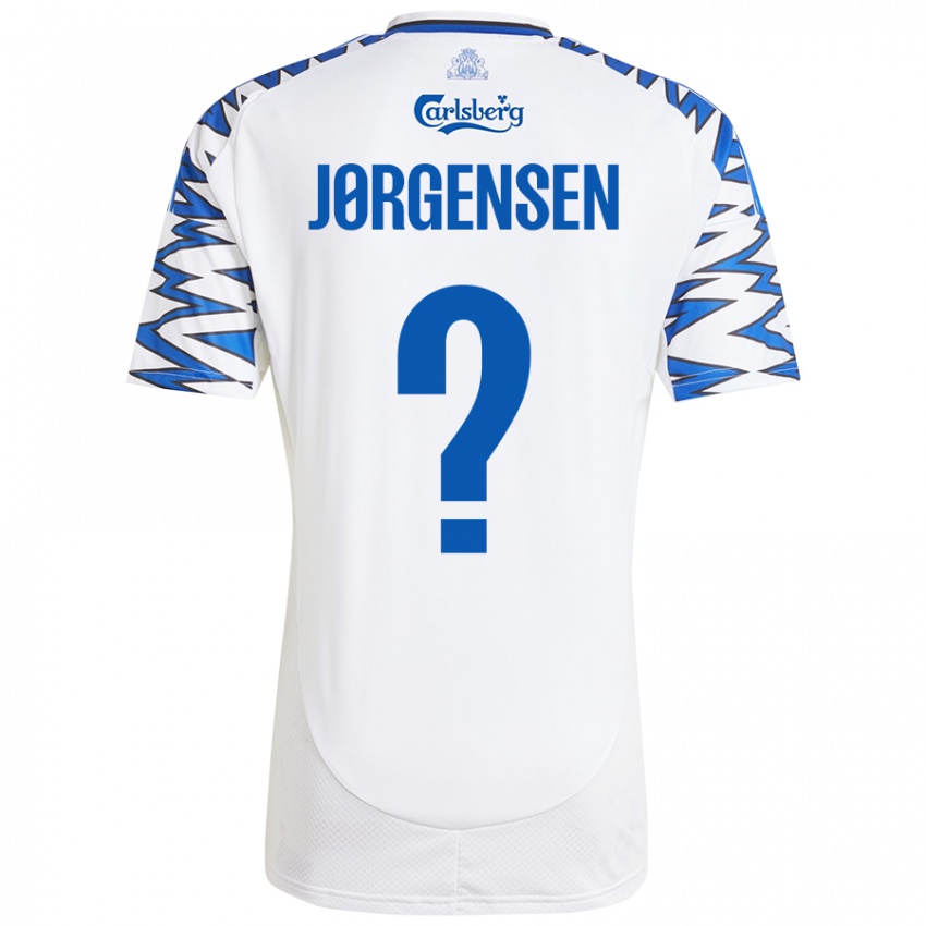 Criança Camisola Mads Jørgensen #0 Céu Branco Azul Principal 2024/25 Camisa