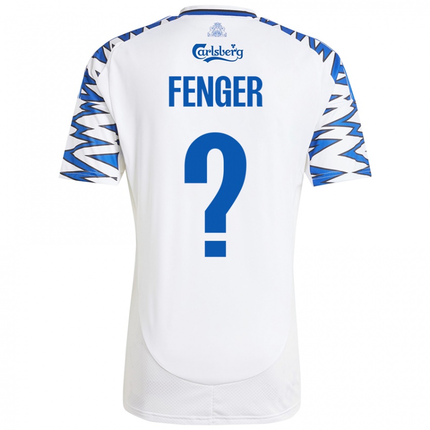 Criança Camisola Oskar Fenger #0 Céu Branco Azul Principal 2024/25 Camisa