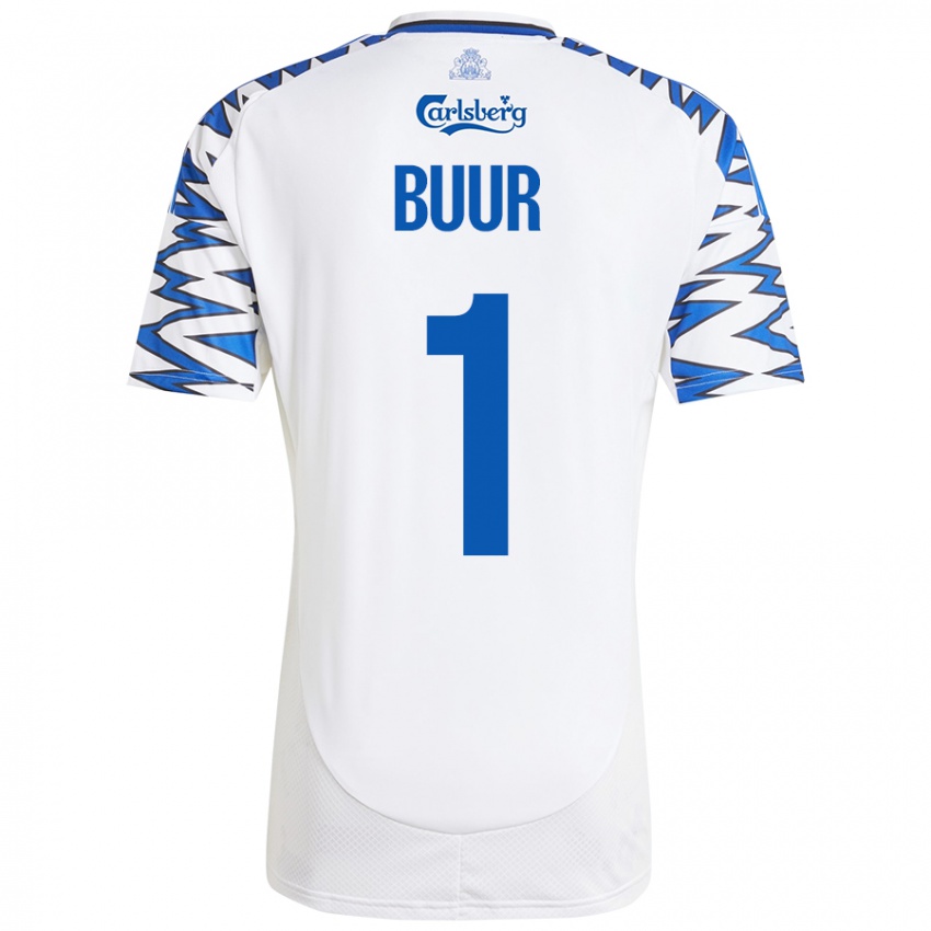 Criança Camisola Oscar Buur #1 Céu Branco Azul Principal 2024/25 Camisa