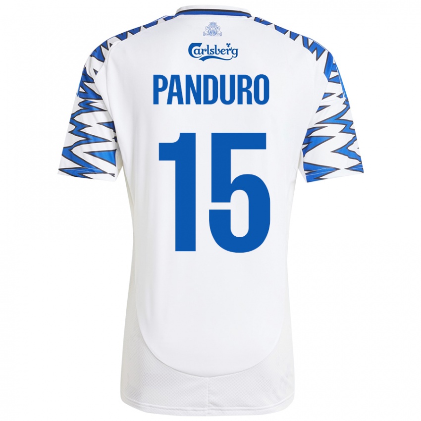 Criança Camisola Tristan Panduro #15 Céu Branco Azul Principal 2024/25 Camisa