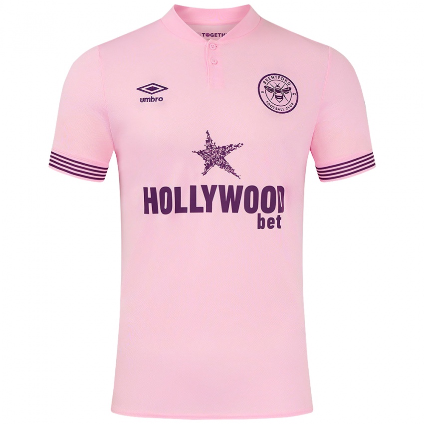 Criança Camisola Seu Nome #0 Cor-De-Rosa Alternativa 2024/25 Camisa