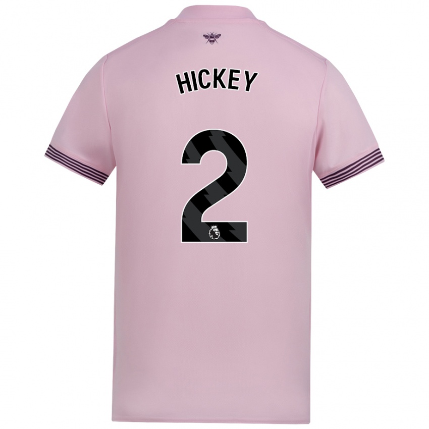 Criança Camisola Aaron Hickey #2 Cor-De-Rosa Alternativa 2024/25 Camisa