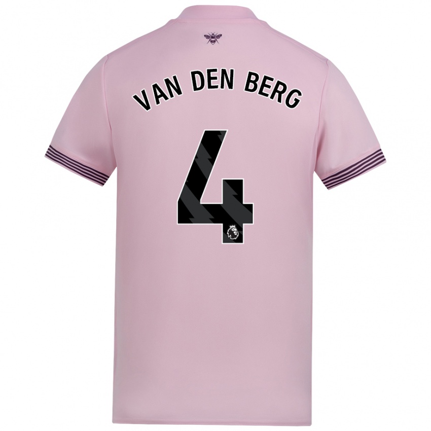 Criança Camisola Sepp Van Den Berg #4 Cor-De-Rosa Alternativa 2024/25 Camisa