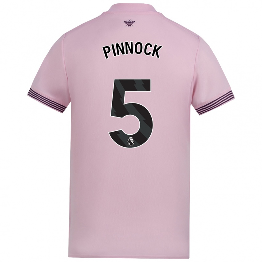 Criança Camisola Ethan Pinnock #5 Cor-De-Rosa Alternativa 2024/25 Camisa