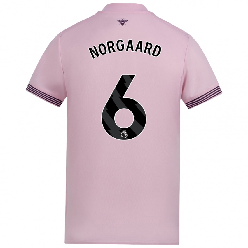 Criança Camisola Christian Nørgaard #6 Cor-De-Rosa Alternativa 2024/25 Camisa