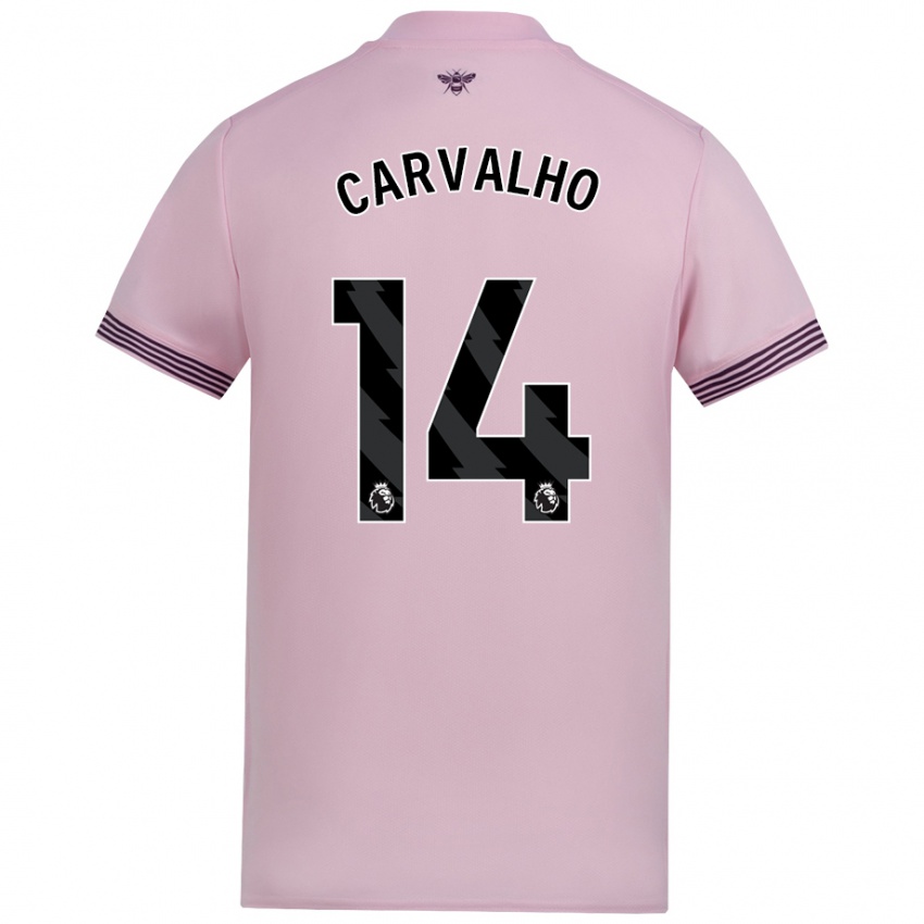 Criança Camisola Fabio Carvalho #14 Cor-De-Rosa Alternativa 2024/25 Camisa