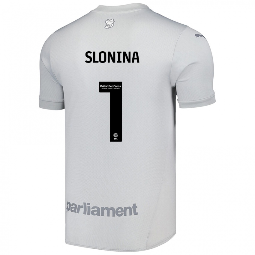 Criança Camisola Gabriel Slonina #1 Cinza Prateado Alternativa 2024/25 Camisa