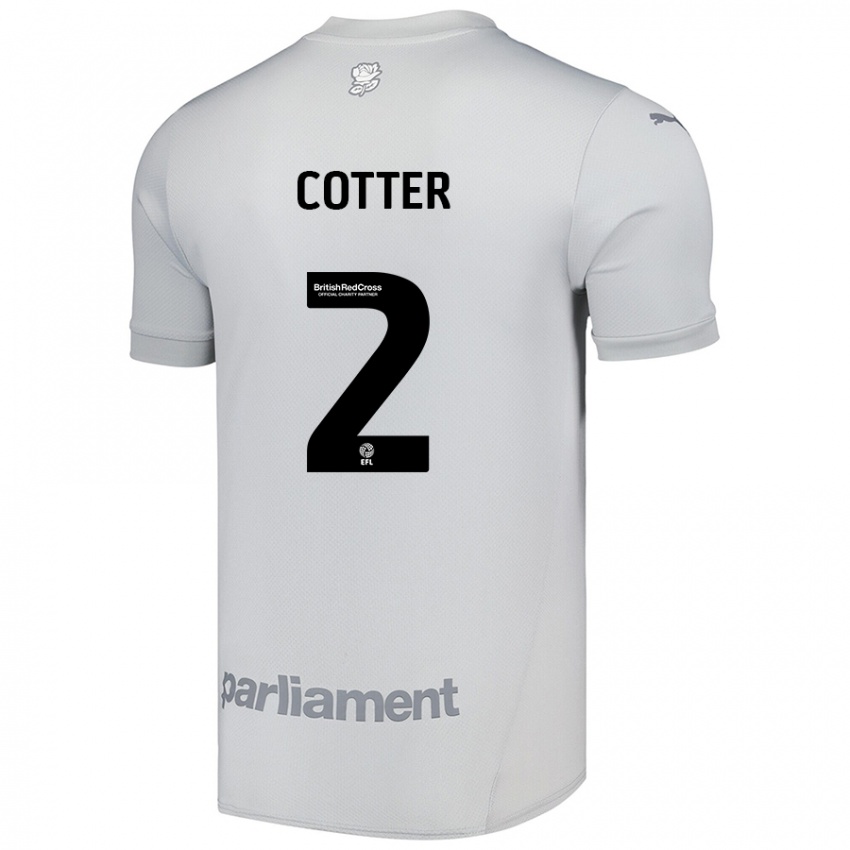 Criança Camisola Barry Cotter #2 Cinza Prateado Alternativa 2024/25 Camisa