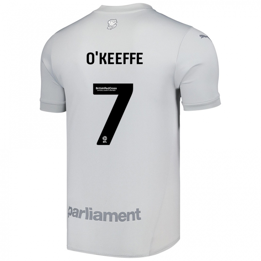 Criança Camisola Corey O'keeffe #7 Cinza Prateado Alternativa 2024/25 Camisa