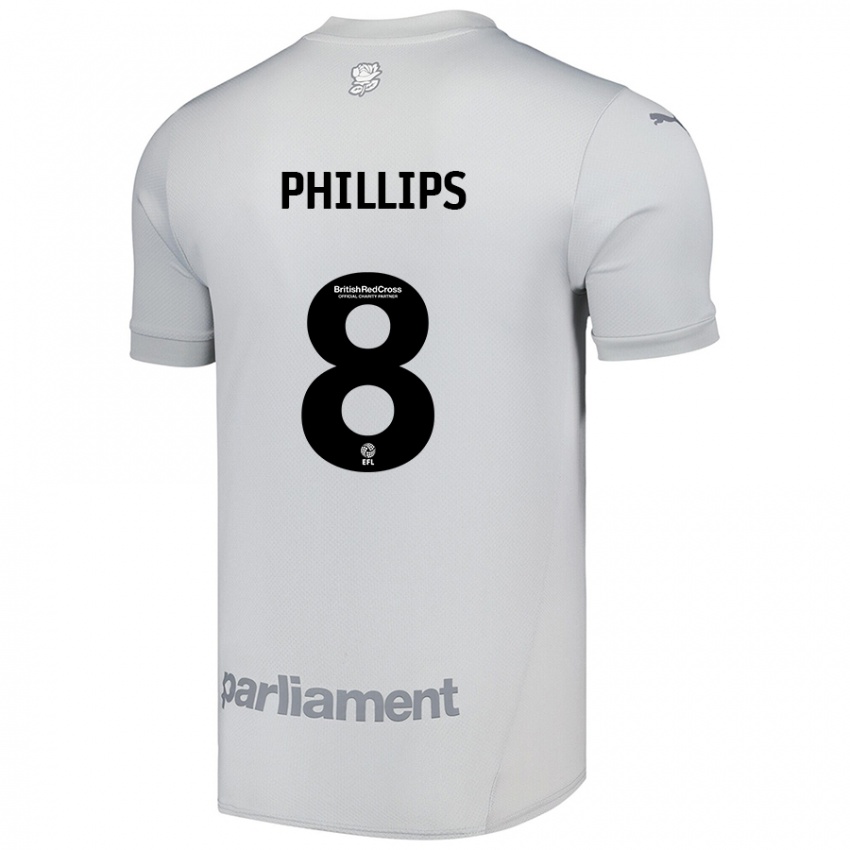 Criança Camisola Adam Phillips #8 Cinza Prateado Alternativa 2024/25 Camisa