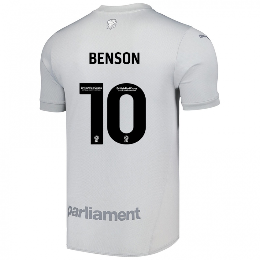 Criança Camisola Josh Benson #10 Cinza Prateado Alternativa 2024/25 Camisa