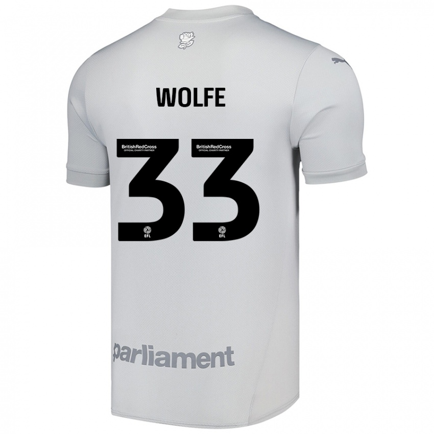 Criança Camisola Matty Wolfe #33 Cinza Prateado Alternativa 2024/25 Camisa