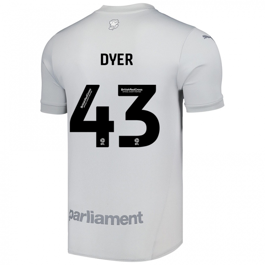 Criança Camisola Josiah Dyer #43 Cinza Prateado Alternativa 2024/25 Camisa