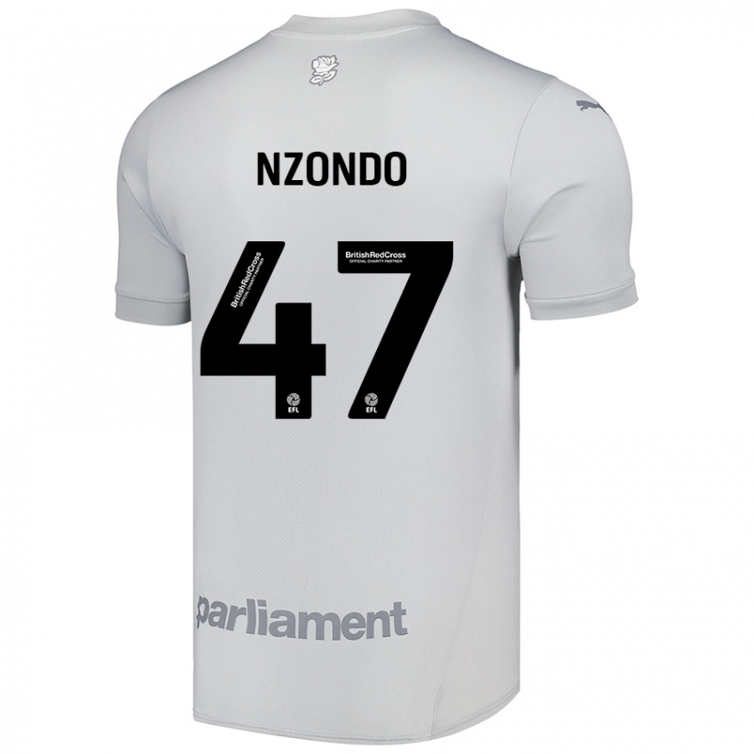 Criança Camisola Emmaisa Nzondo #47 Cinza Prateado Alternativa 2024/25 Camisa