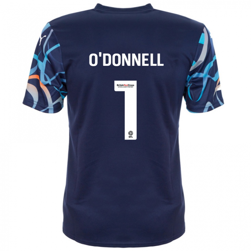 Criança Camisola Richard O'donnell #1 Azul Marinho Alternativa 2024/25 Camisa