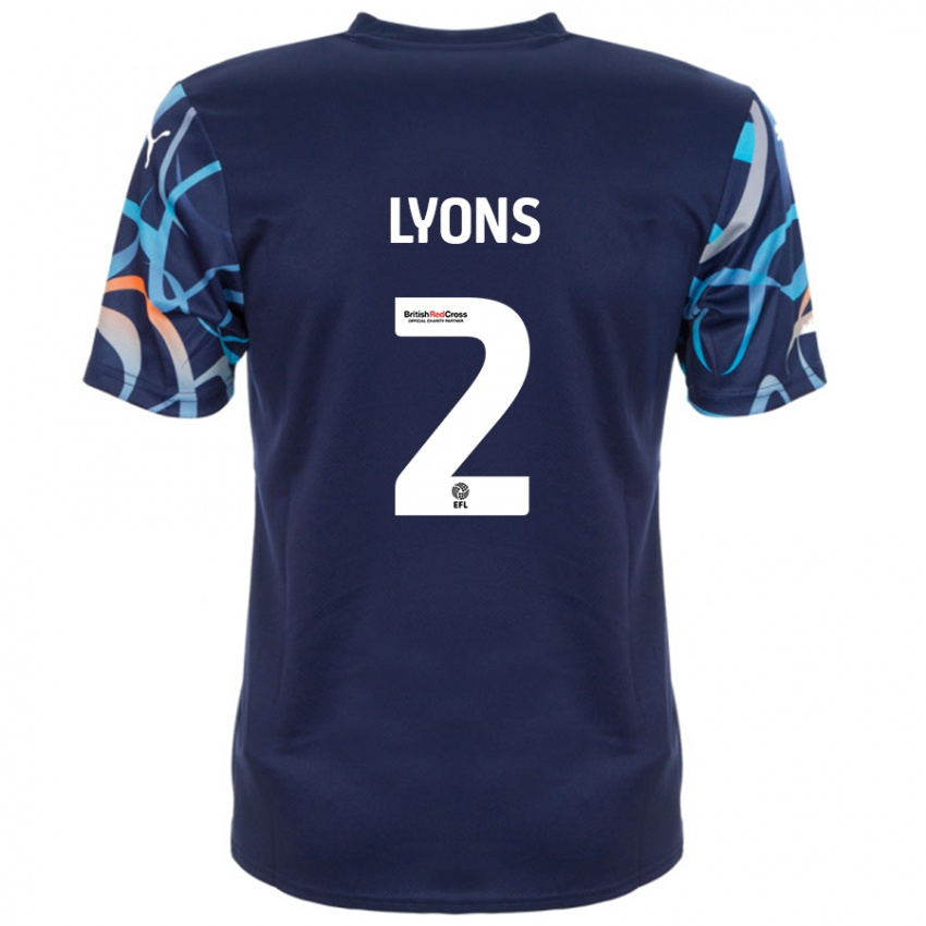 Criança Camisola Andy Lyons #2 Azul Marinho Alternativa 2024/25 Camisa