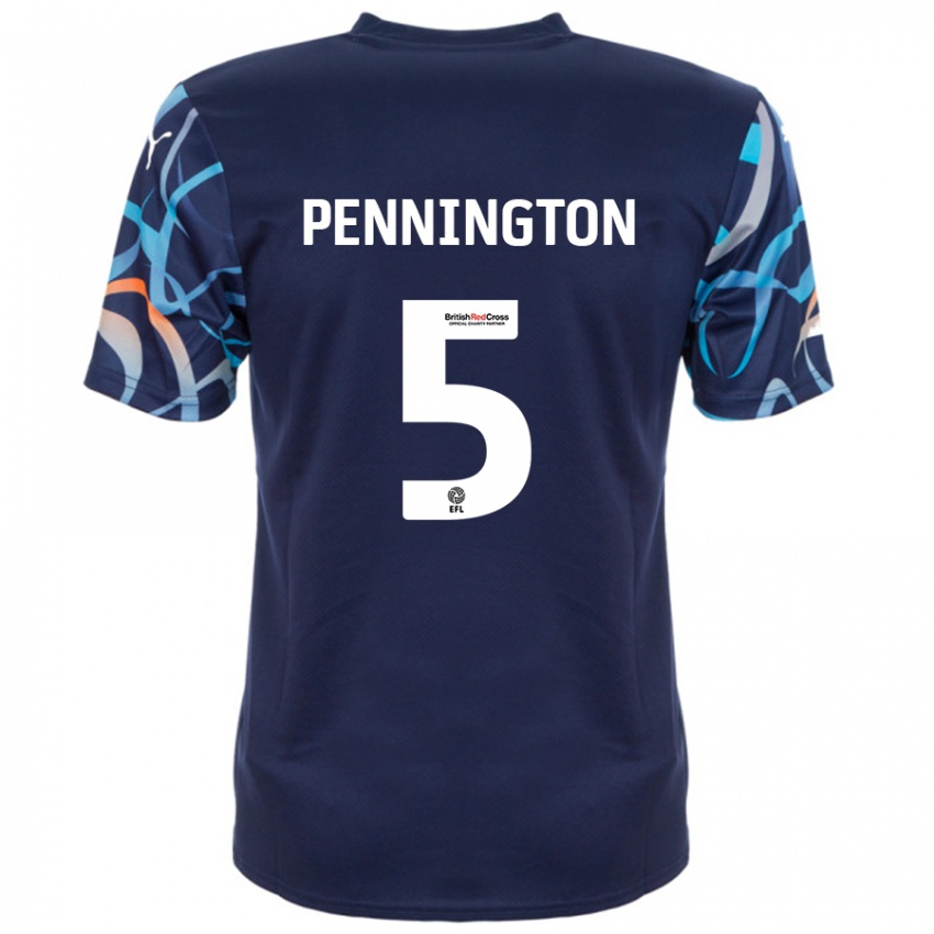 Criança Camisola Matthew Pennington #5 Azul Marinho Alternativa 2024/25 Camisa