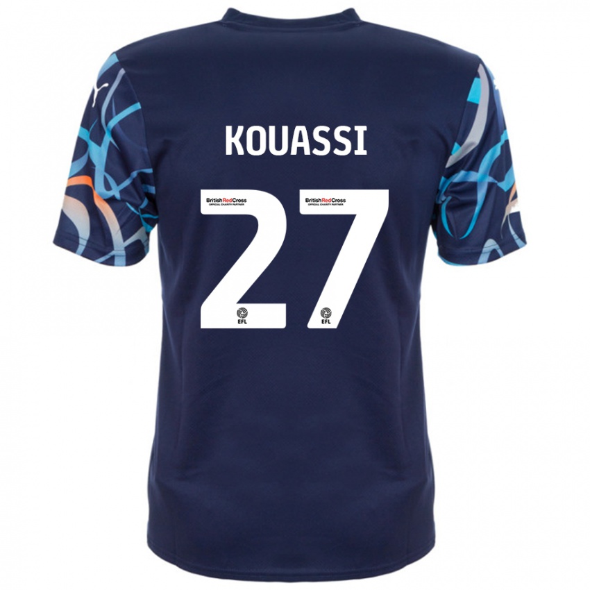 Criança Camisola Kylian Kouassi #27 Azul Marinho Alternativa 2024/25 Camisa