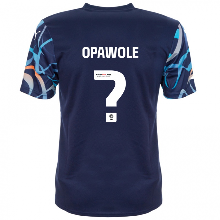 Criança Camisola Johnson Opawole #0 Azul Marinho Alternativa 2024/25 Camisa