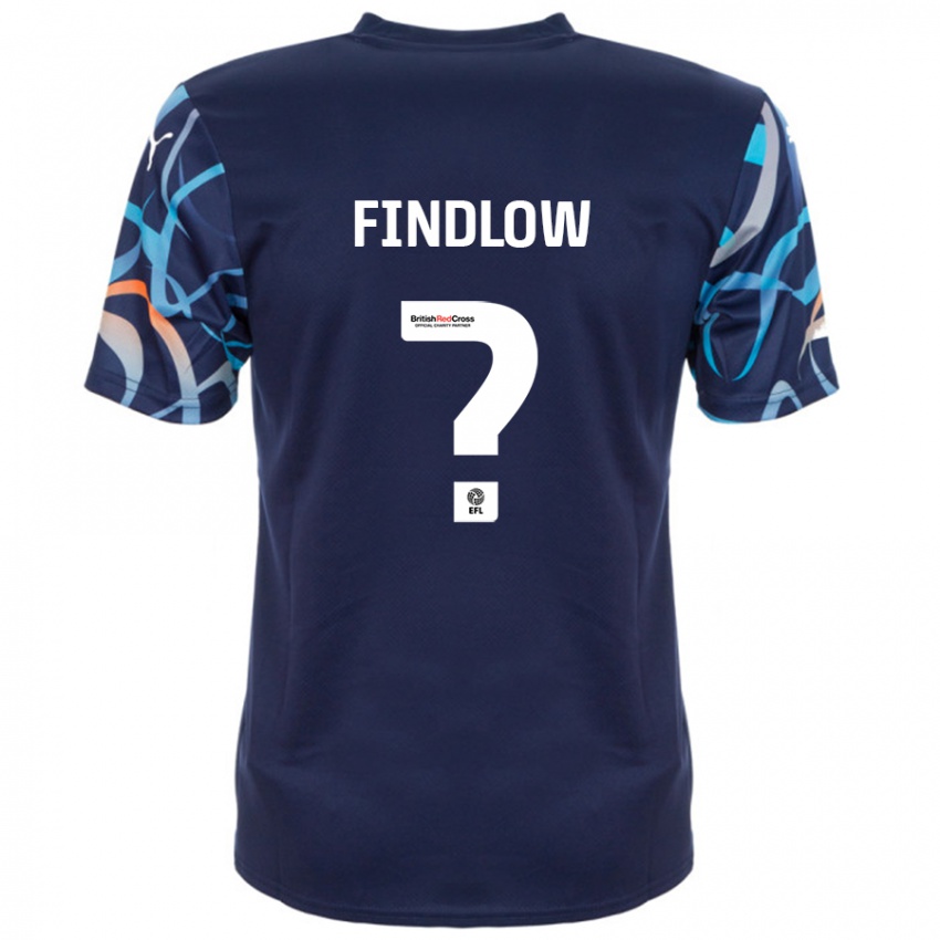 Criança Camisola Luke Findlow #0 Azul Marinho Alternativa 2024/25 Camisa