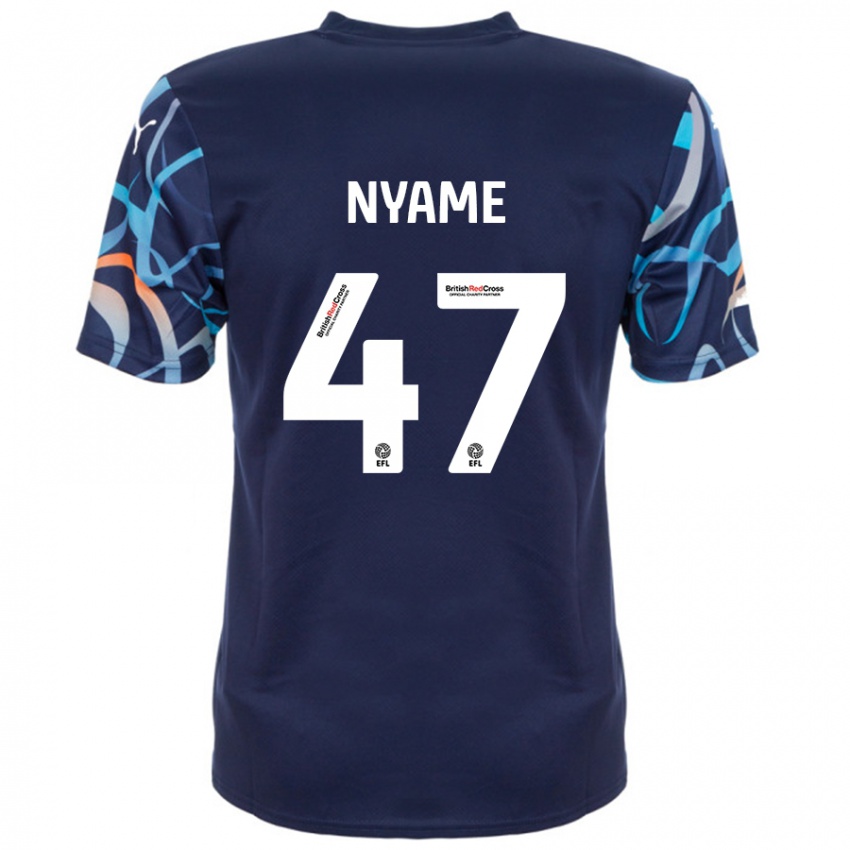 Criança Camisola Josh Nyame #47 Azul Marinho Alternativa 2024/25 Camisa