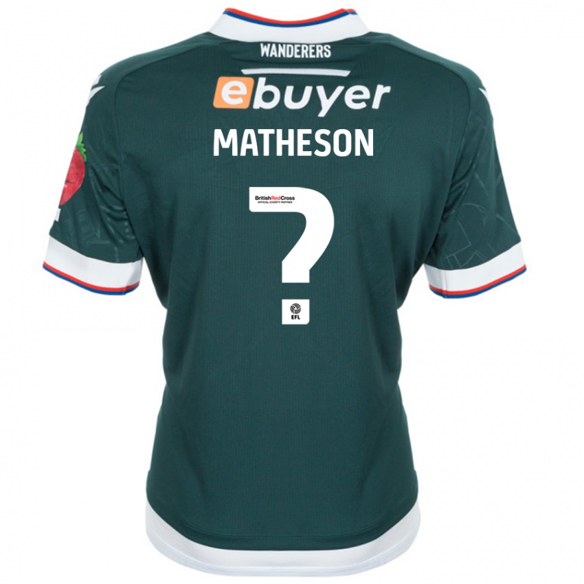 Criança Camisola Luke Matheson #0 Verde Escuro Alternativa 2024/25 Camisa