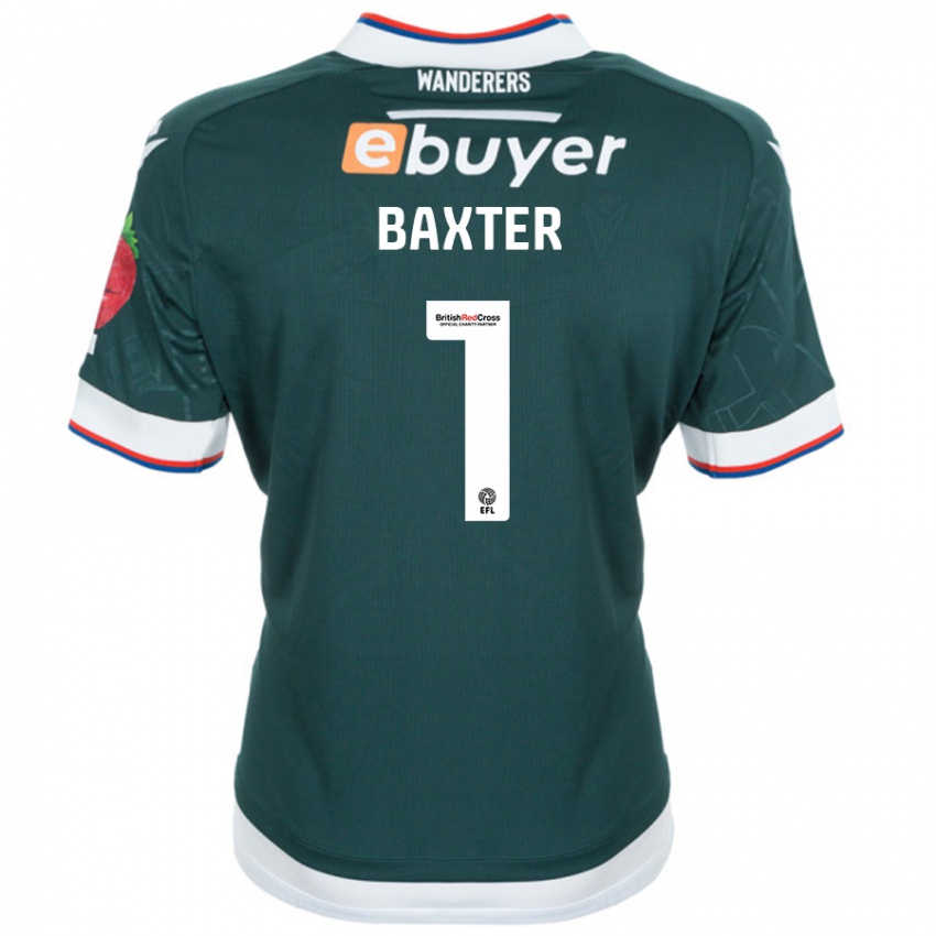 Criança Camisola Nathan Baxter #1 Verde Escuro Alternativa 2024/25 Camisa