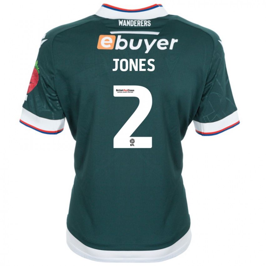 Criança Camisola Gethin Jones #2 Verde Escuro Alternativa 2024/25 Camisa