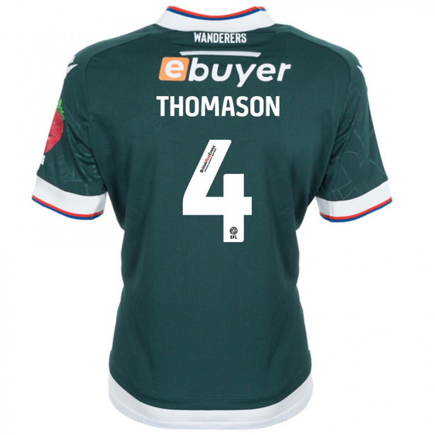 Criança Camisola George Thomason #4 Verde Escuro Alternativa 2024/25 Camisa