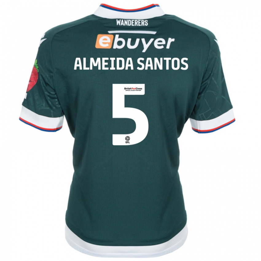 Criança Camisola Ricardo Santos #5 Verde Escuro Alternativa 2024/25 Camisa