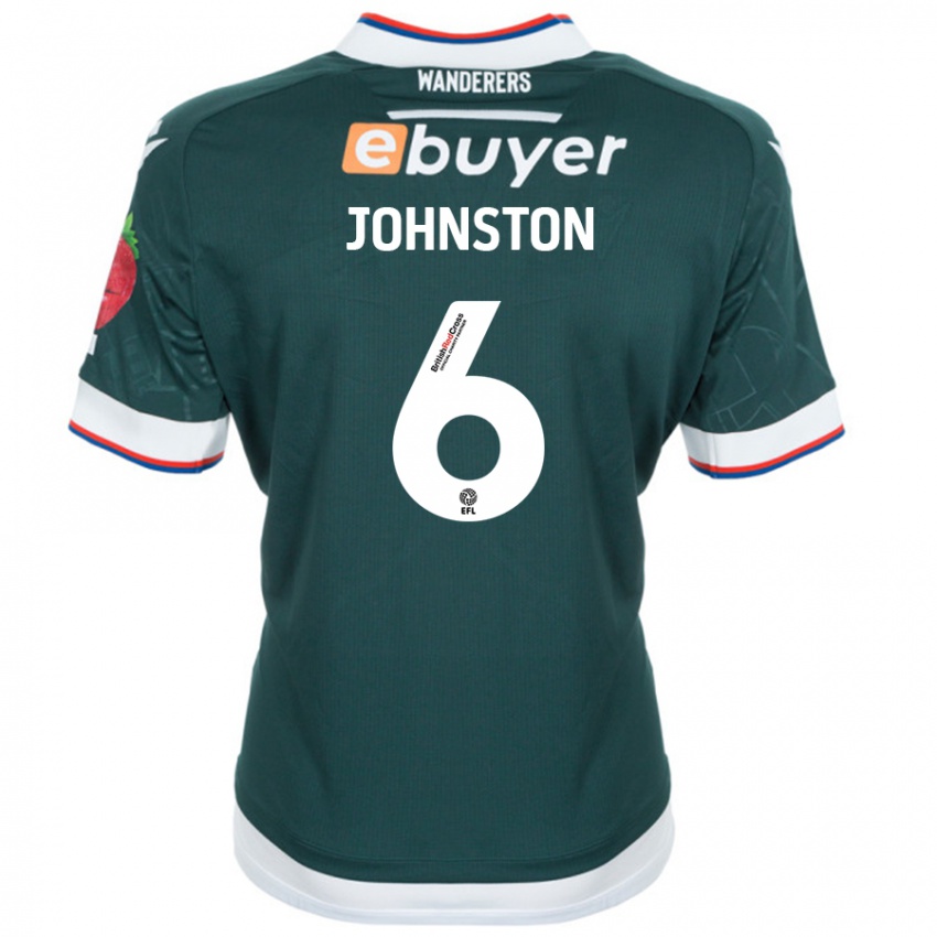 Criança Camisola George Johnston #6 Verde Escuro Alternativa 2024/25 Camisa