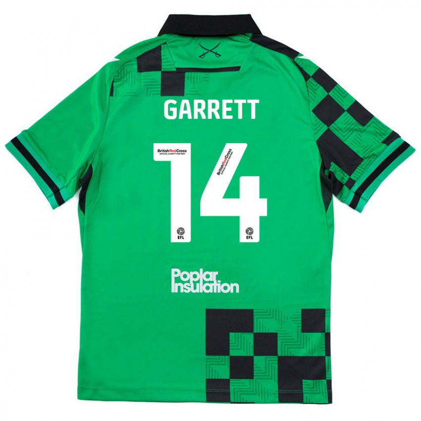 Criança Camisola Jake Garrett #14 Preto Verde Alternativa 2024/25 Camisa