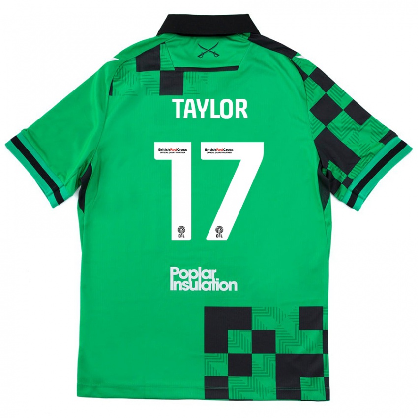 Criança Camisola Connor Taylor #17 Preto Verde Alternativa 2024/25 Camisa