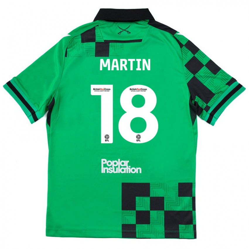 Criança Camisola Chris Martin #18 Preto Verde Alternativa 2024/25 Camisa